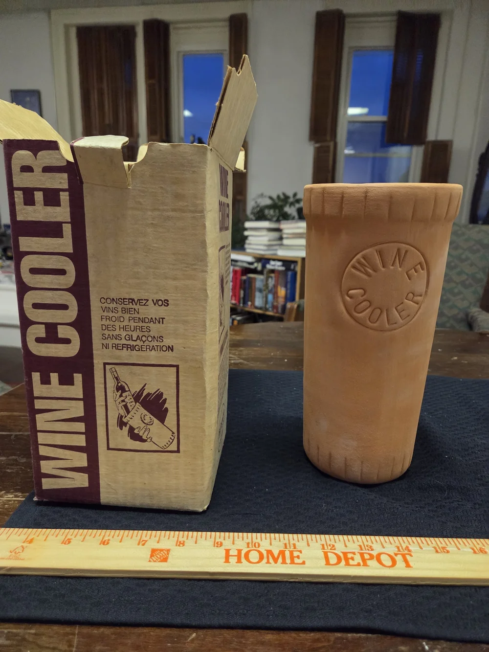 Terracotta Tan Wine Cooler - Natural Clay Bottle Chiller